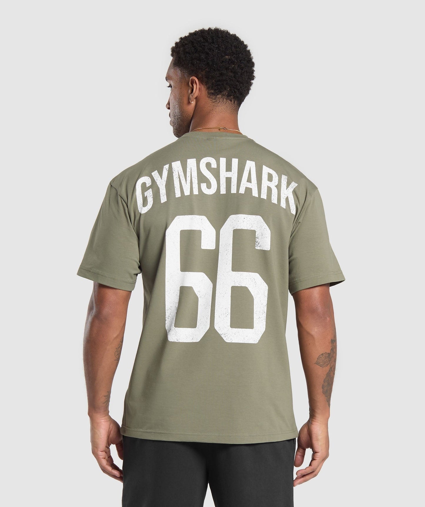 Gymshark GS66 Graphic Oversized T-Shirt - Base Green
