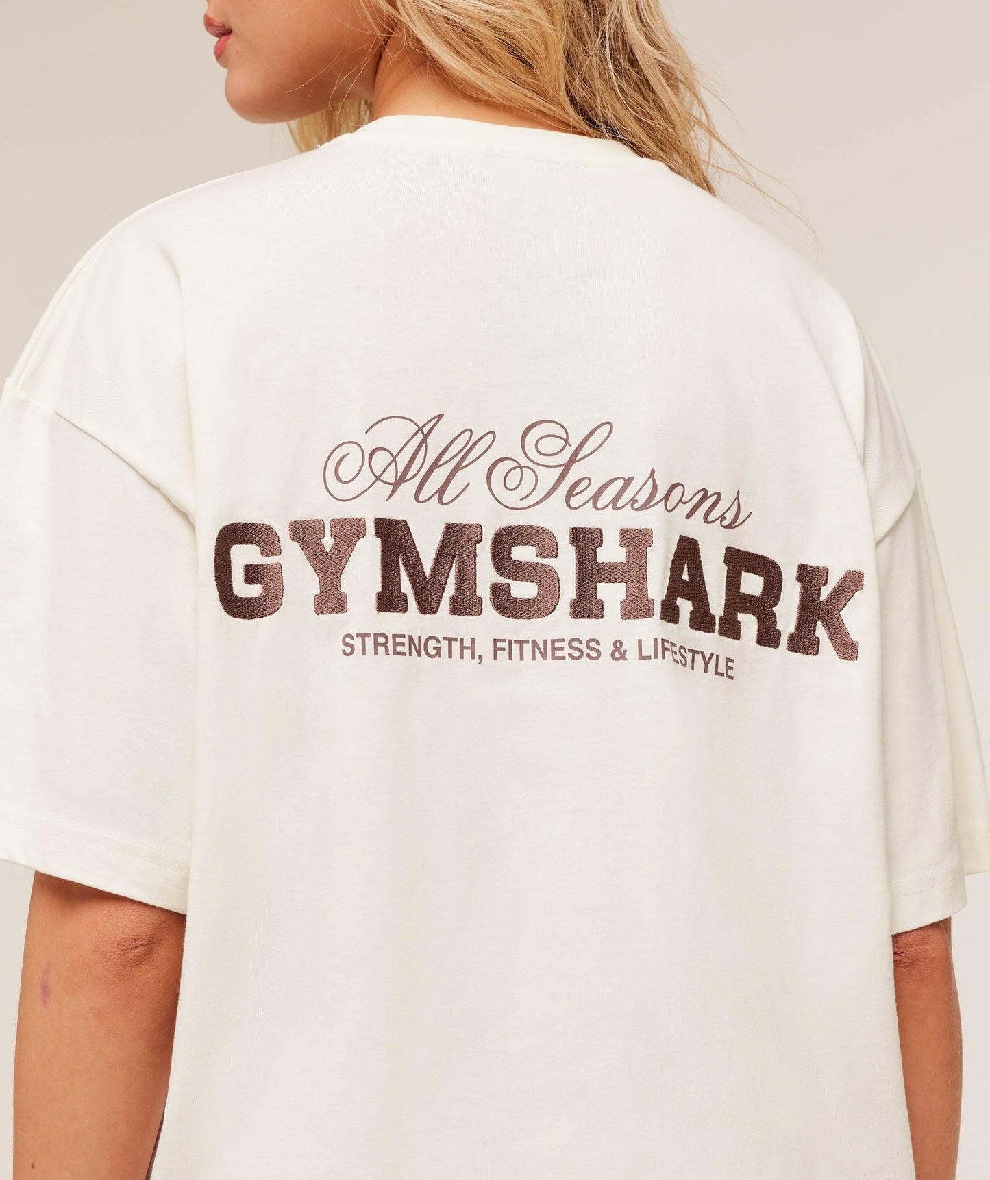 Gymshark All Seasons Graphic Short Sleeve T-Shirt - GS Soft White