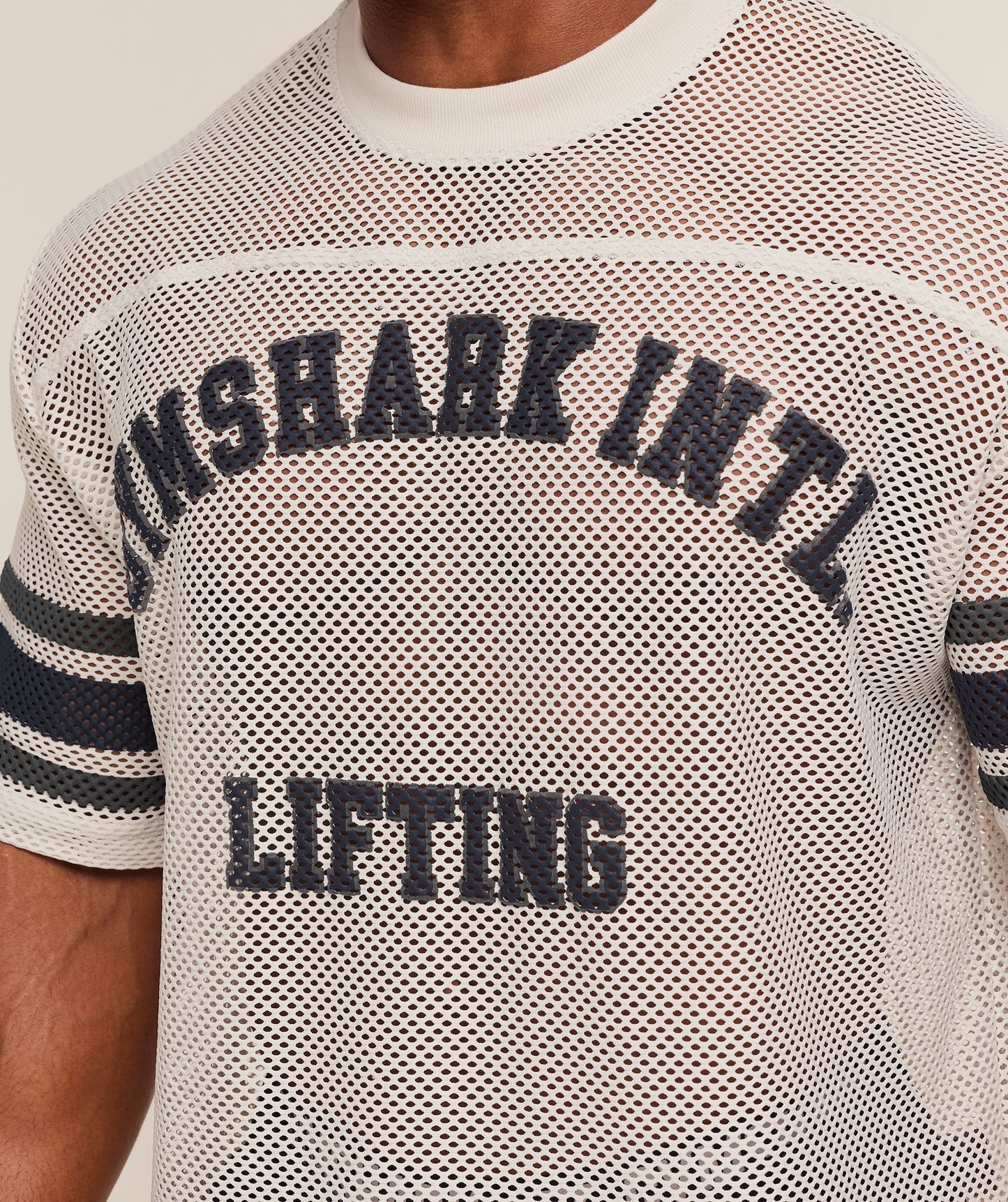 Gymshark Collective Mesh Contrast Jersey - Tinted White