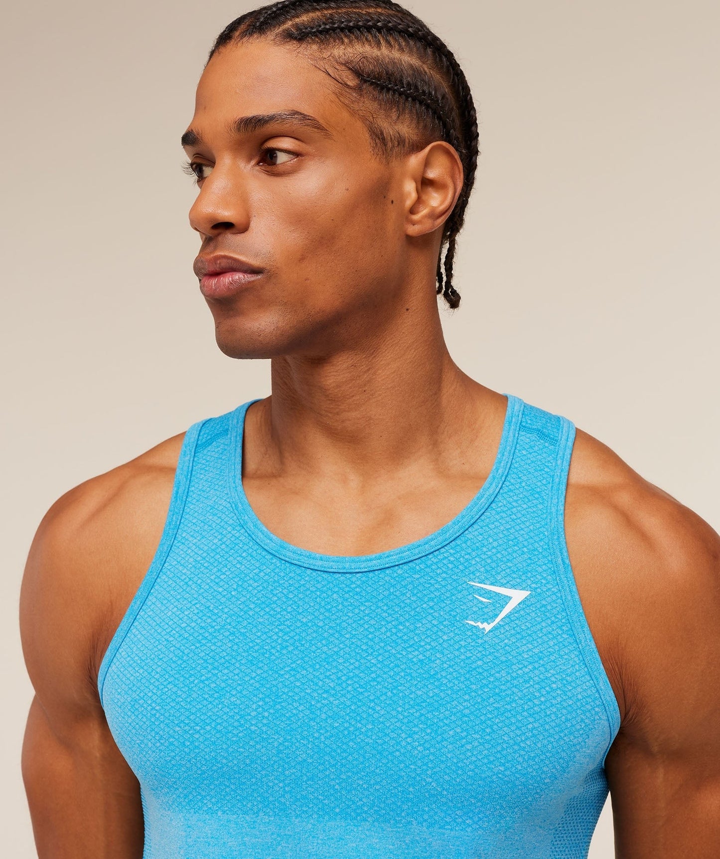 Gymshark Vital Tank - White/Brand Blue