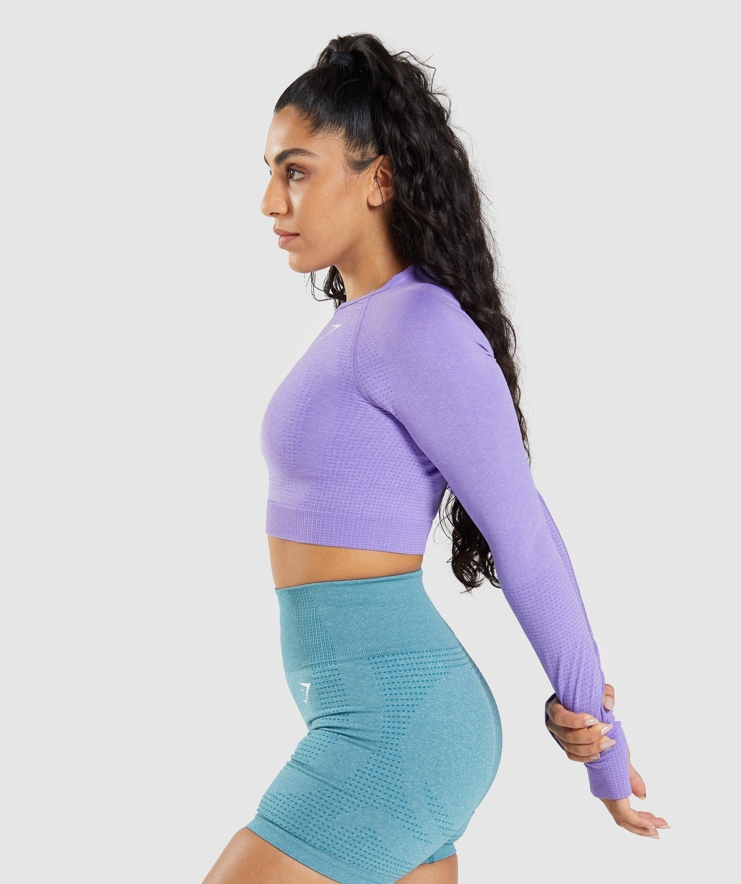 Gymshark Vital Crop Top - Bright Purple Marl