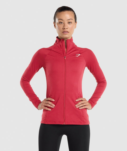 Gymshark Training Zip Up - Burgundy