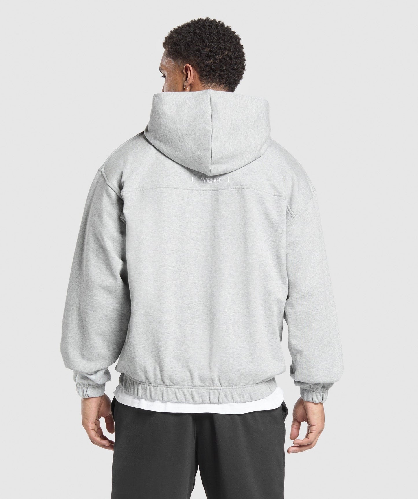 Gymshark Rest Day Essentials Zip Hoodie - Light Grey Core Marl