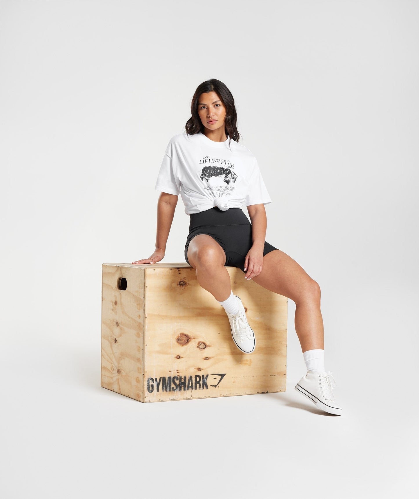 Gymshark Lifting Graphic Oversized T-Shirt - White