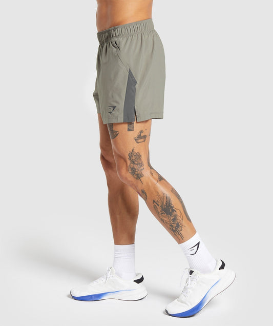 Gymshark Sport 5" Short - Linen Brown/Dark Grey