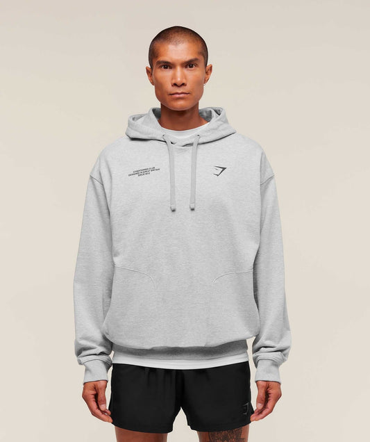 Gymshark Conditioning Club Hoodie - Light Grey Core Marl