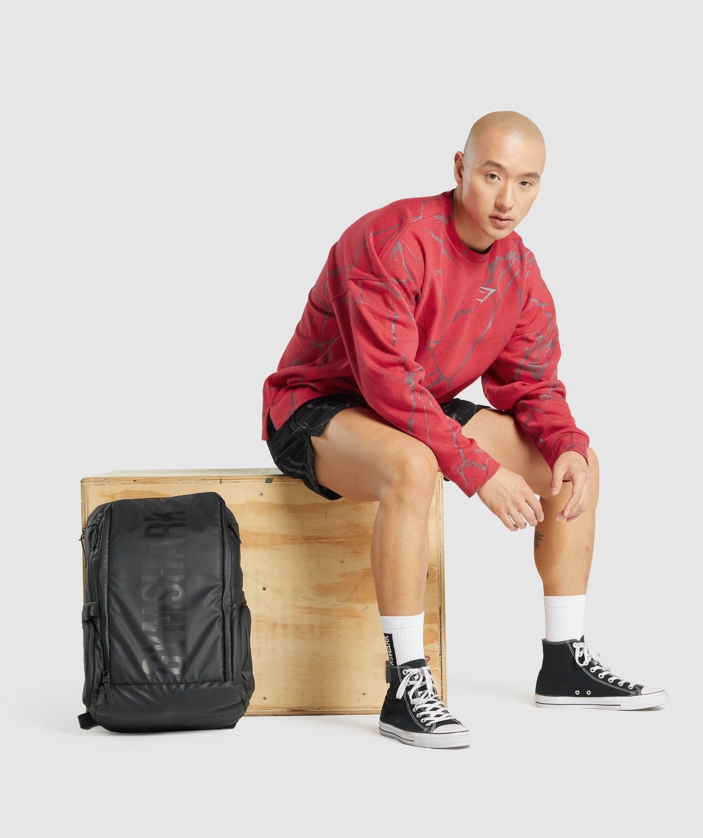 Gymshark Power Crew - Red Print