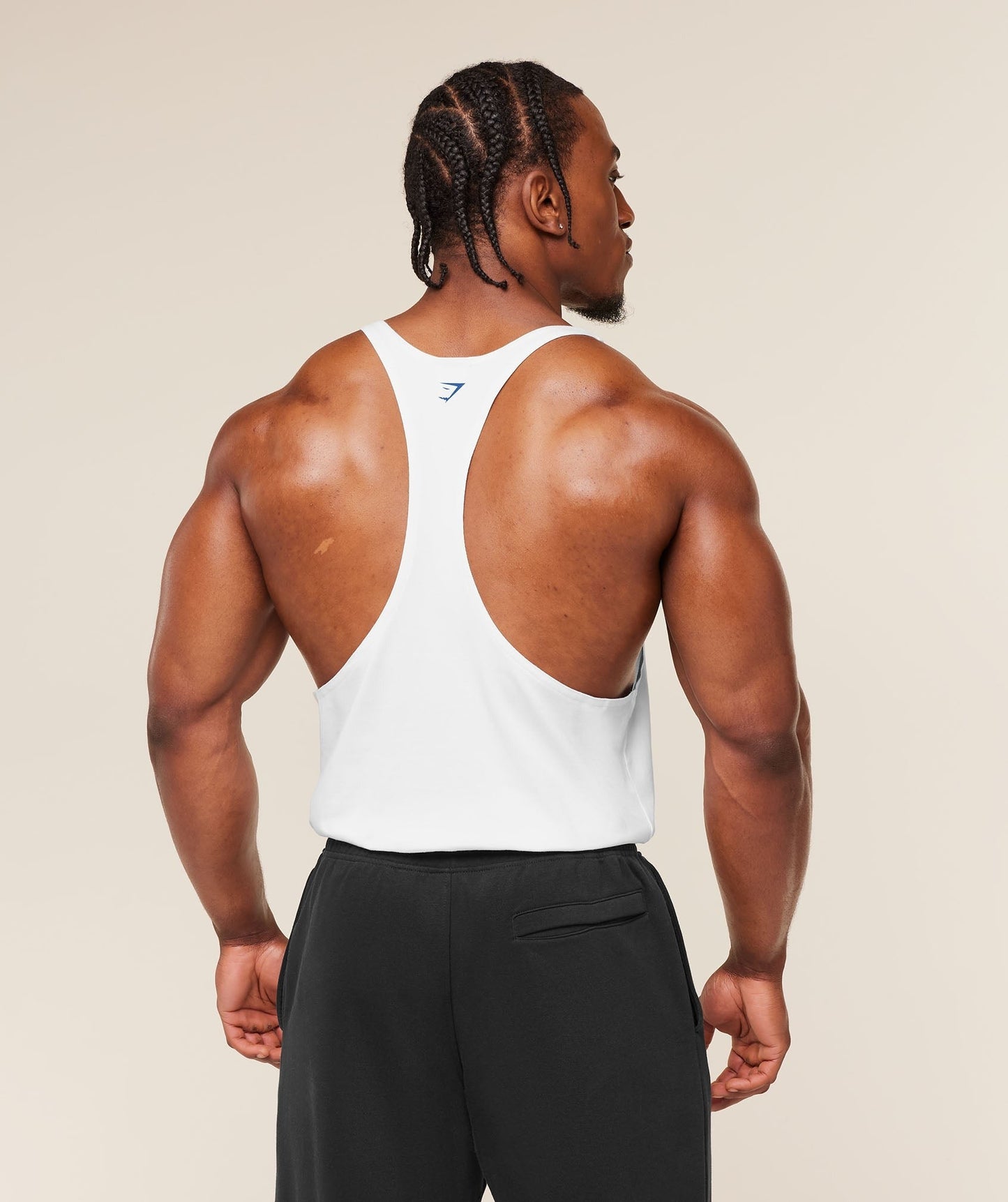 Gymshark Trophy Graphic Stringer - White