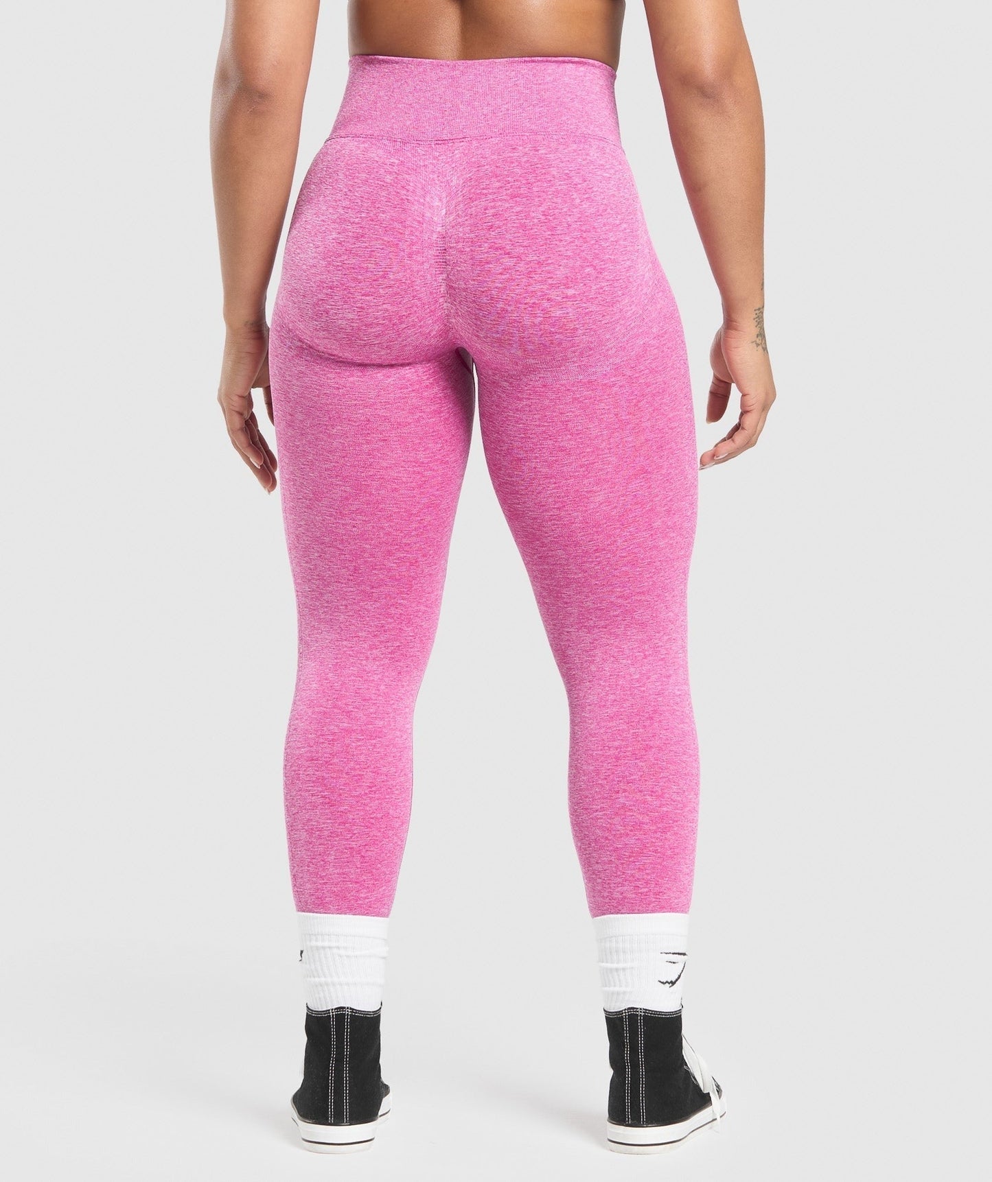 Gymshark Lift Seamless Leggings - Winning Pink/White Marl