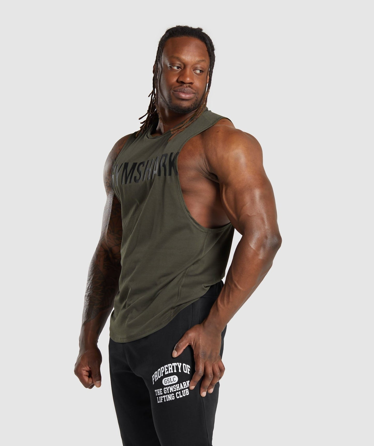Gymshark Impact Drop Arm Tank - Strength Green
