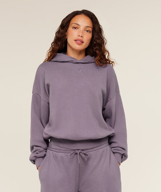 Gymshark Power Washed Oversized Hoodie - Dusk Purple/Acid Wash