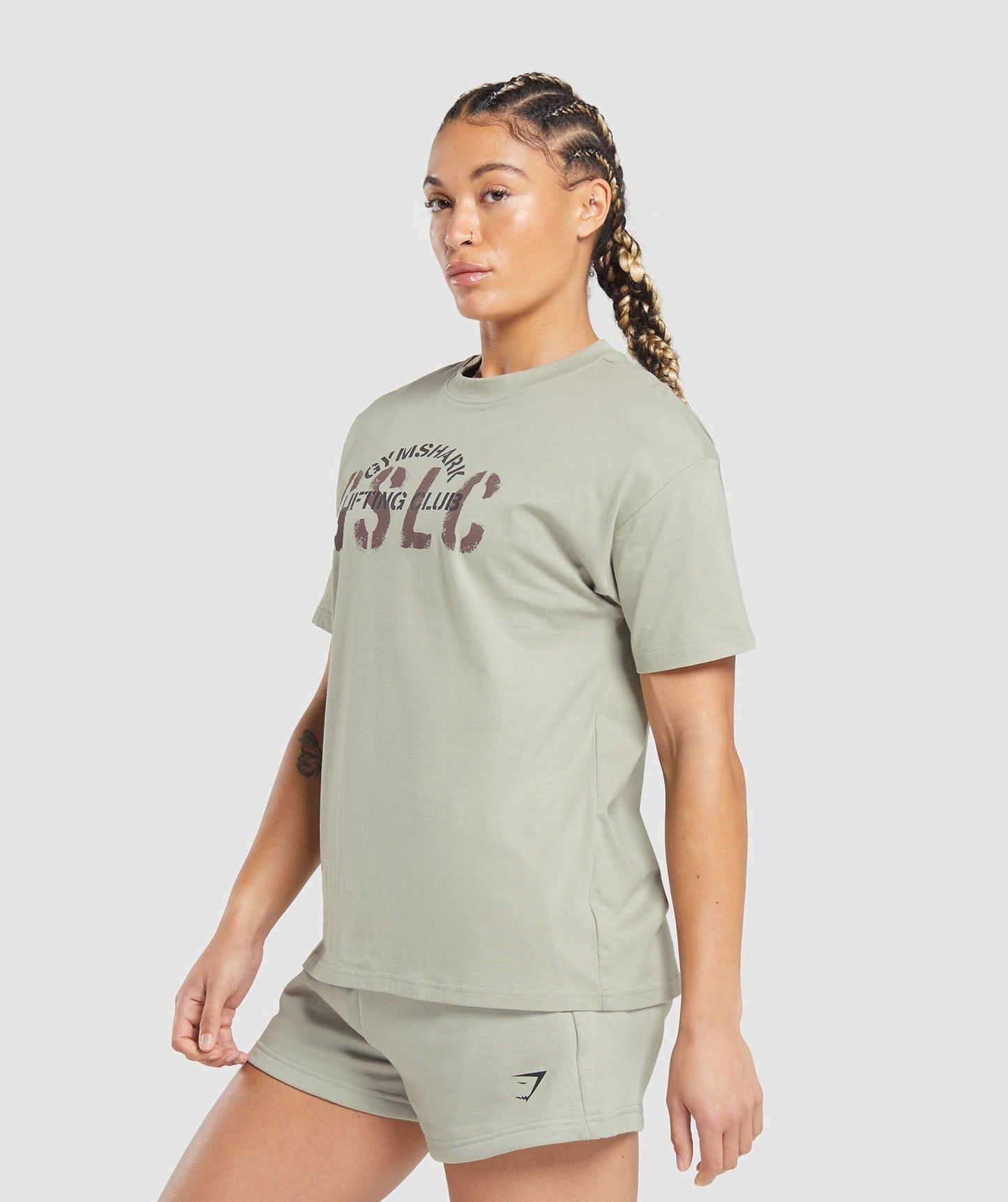 Gymshark Built Oversized T-Shirt - Stone Grey