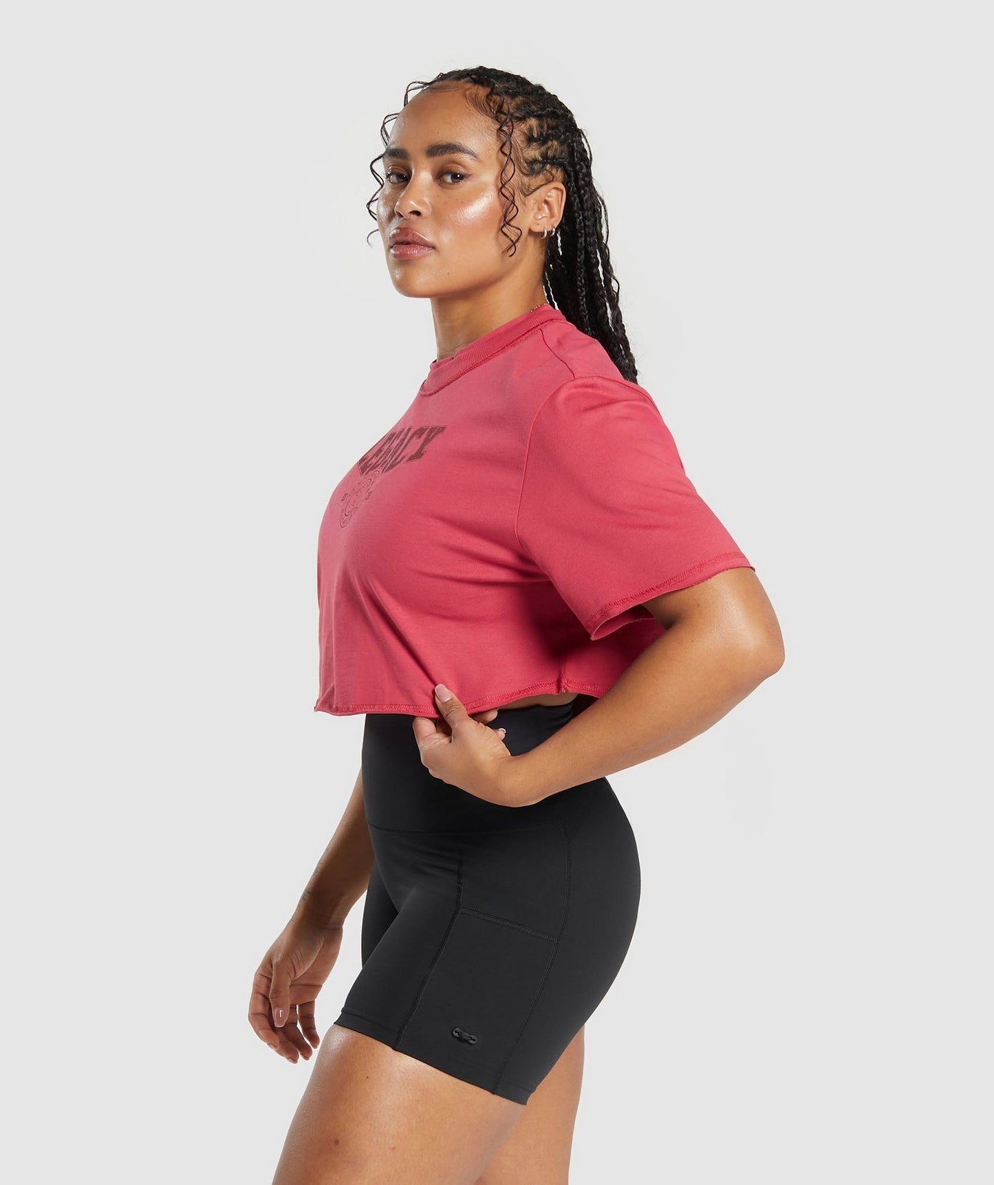 Gymshark Legacy Graphic Crop Top - Vintage Pink