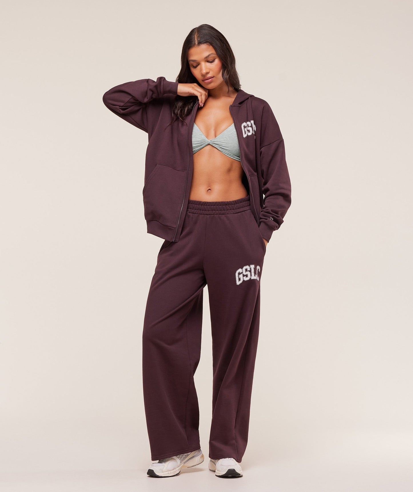 Gymshark GSLC Graphic Zip Up Hoodie - Cherry Purple