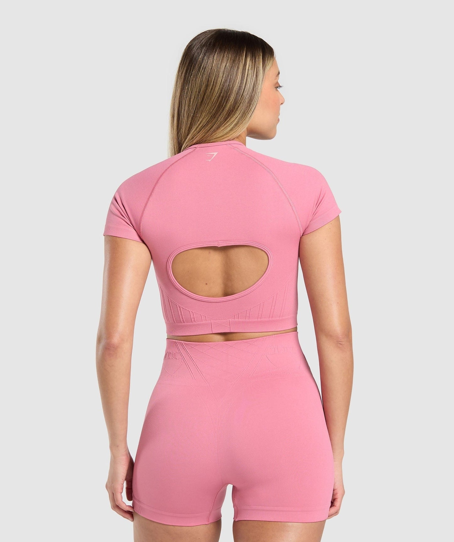 Gymshark Corset Seamless Crop Top - Sunset Pink