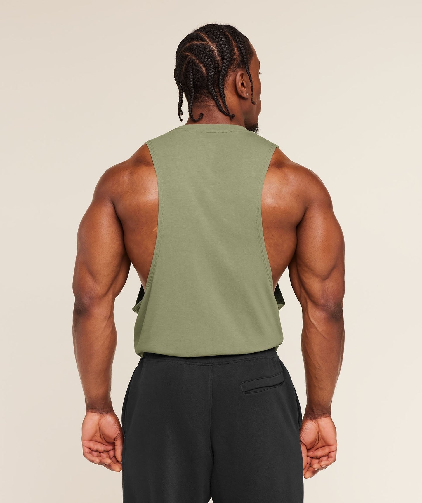 Gymshark Legacy Drop Arm Tank - Grounded Green