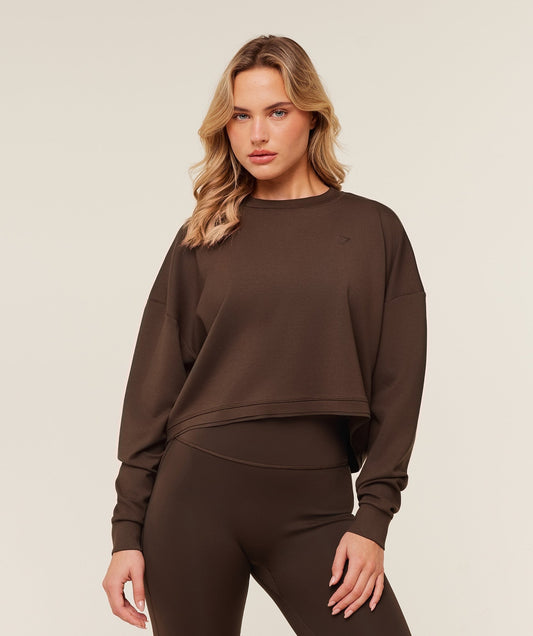 Gymshark Flow Long Sleeve Top - Archive Brown