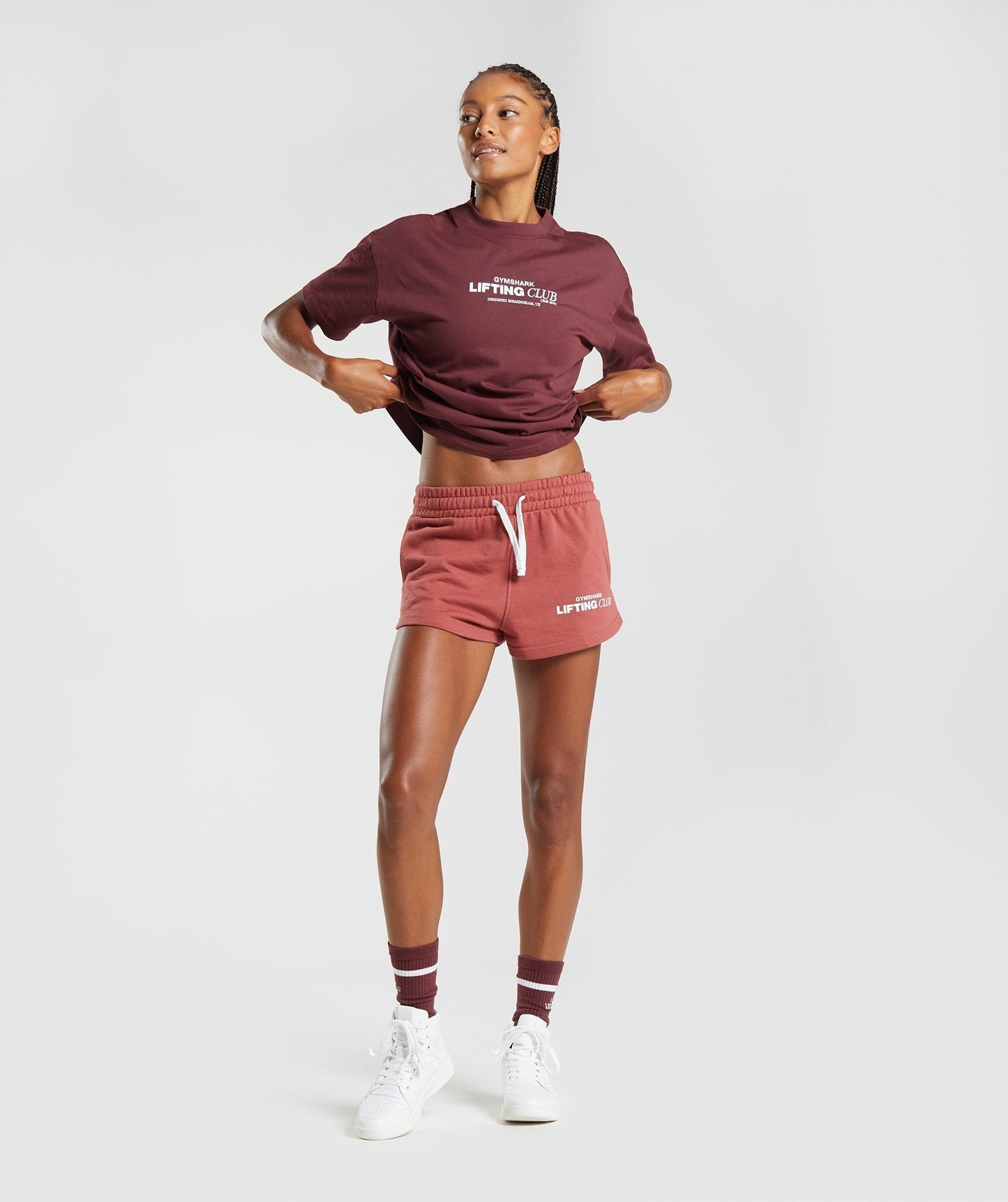 Gymshark Social Club Oversized T-Shirt - Cherry Brown