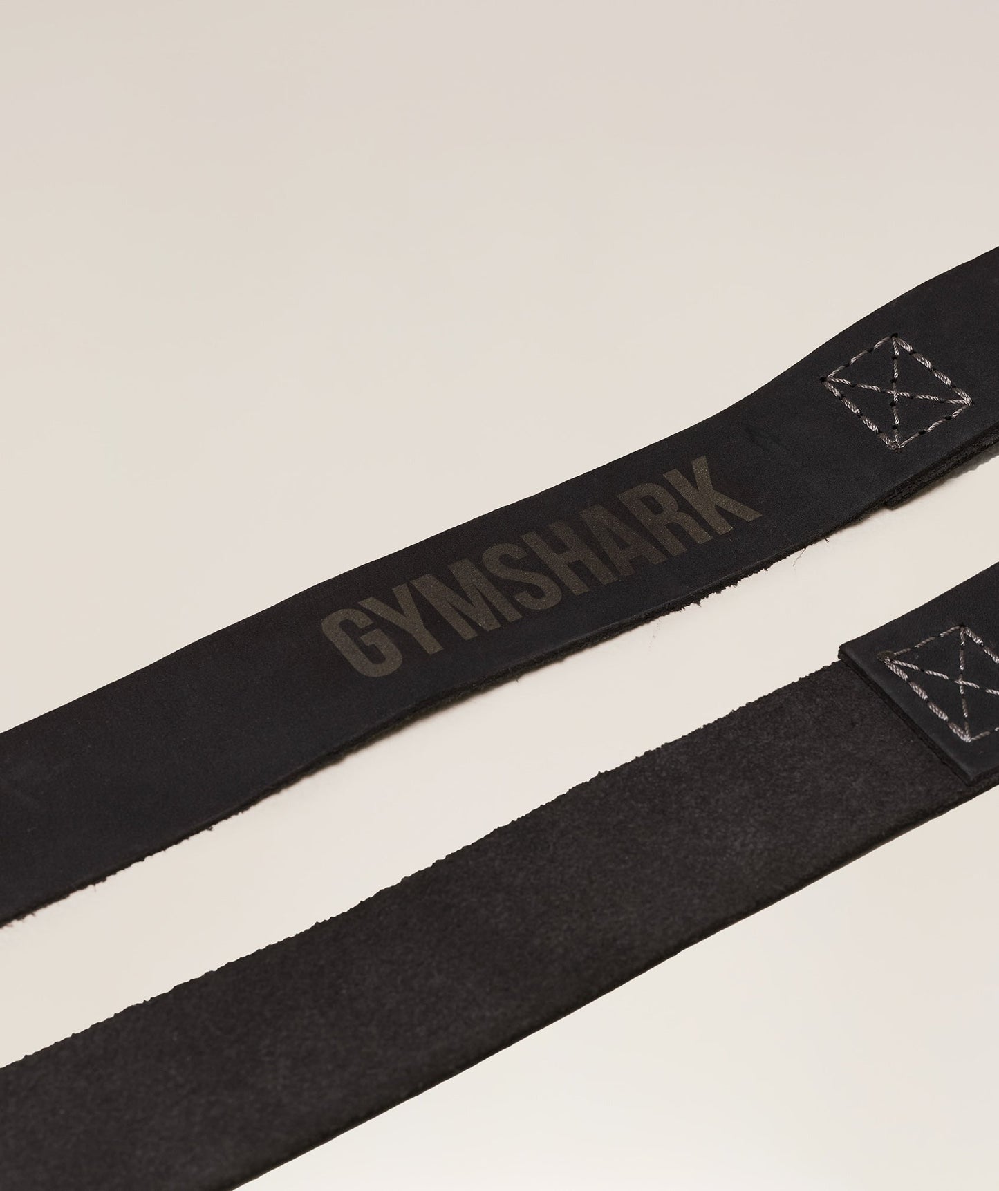 Gymshark Leather Lifting Straps - Asphalt Grey