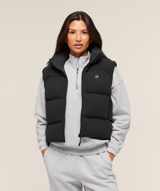 Gymshark Borg Puffer Vest - Black