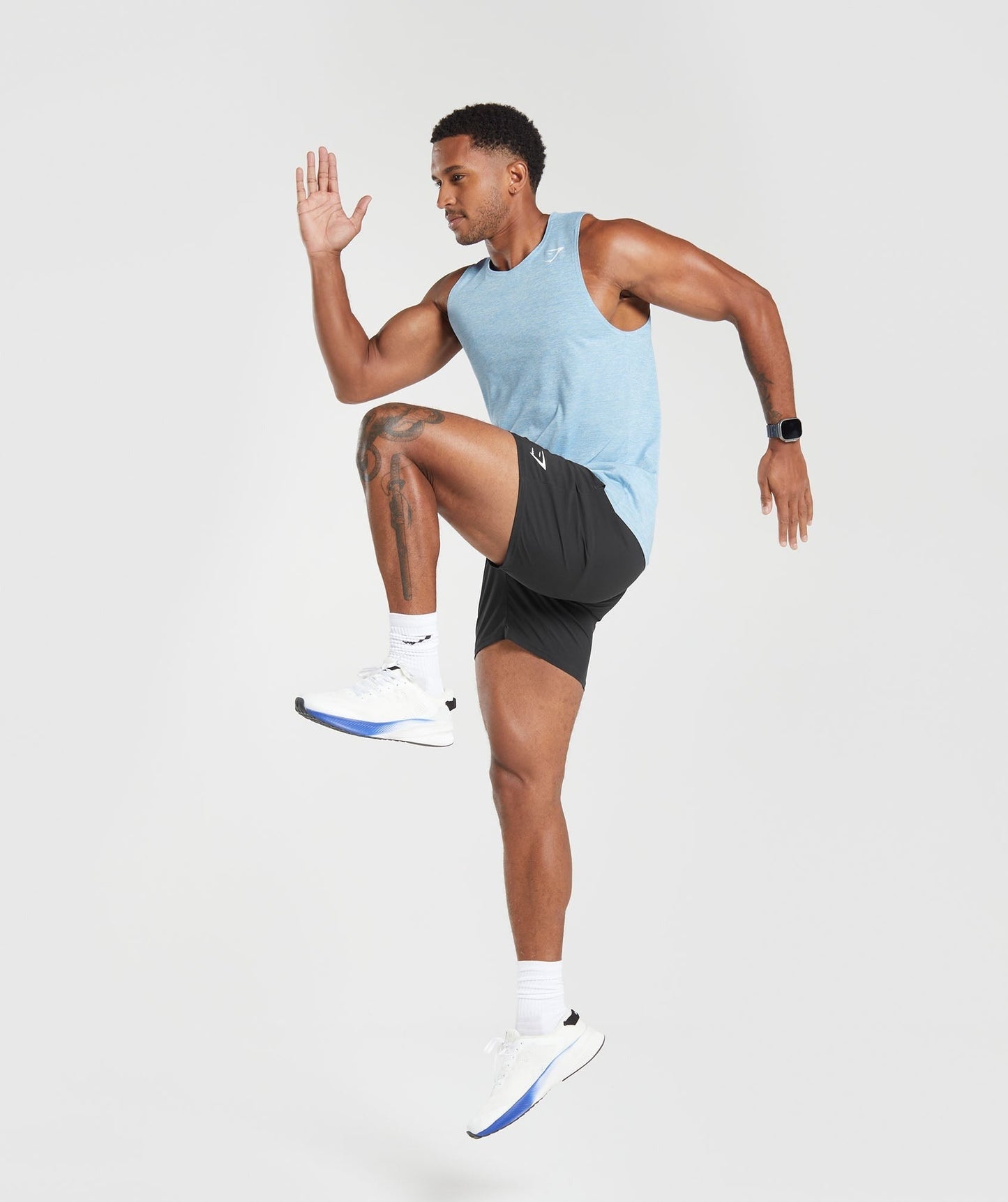 Gymshark Arrival Marl Tank - Ozone Blue/Skyline Blue Marl