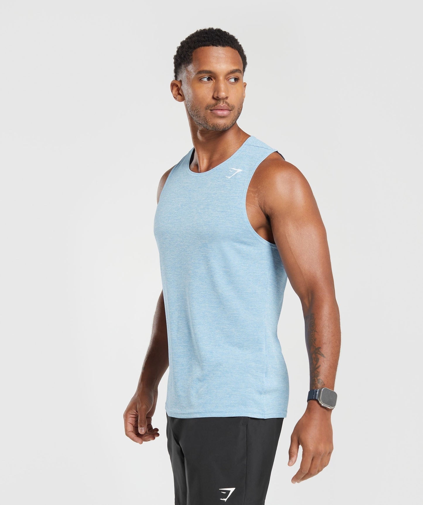 Gymshark Arrival Marl Tank - Ozone Blue/Skyline Blue Marl