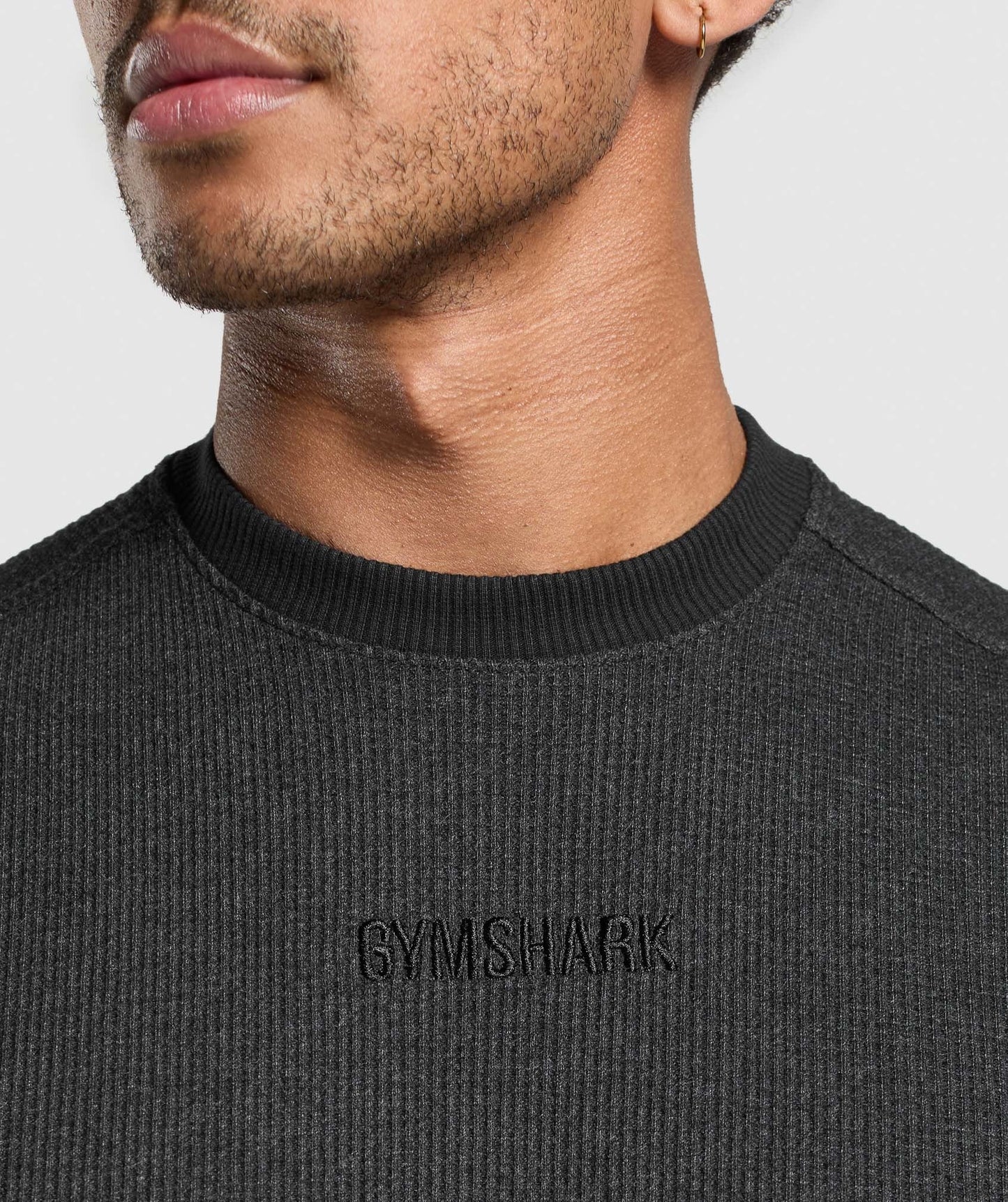 Gymshark Waffle T-Shirt - Black