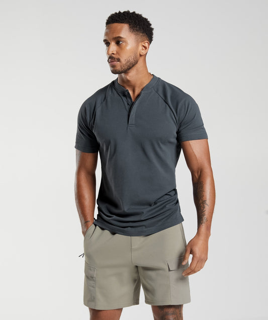 Gymshark Rest Day Commute Polo Shirt - Cosmic Grey