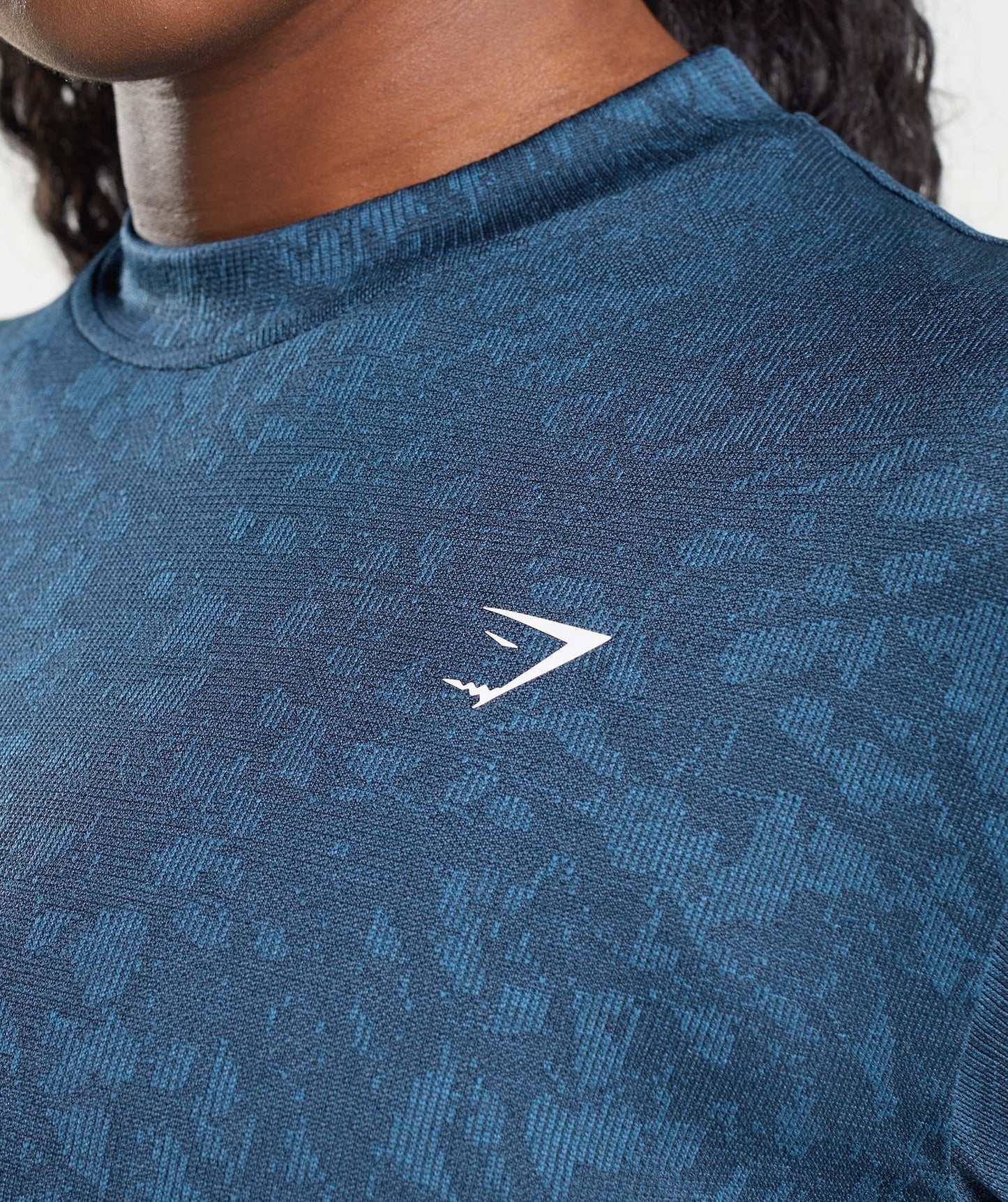 Gymshark Adapt Animal Seamless Long Sleeve Top - Wild | Navy