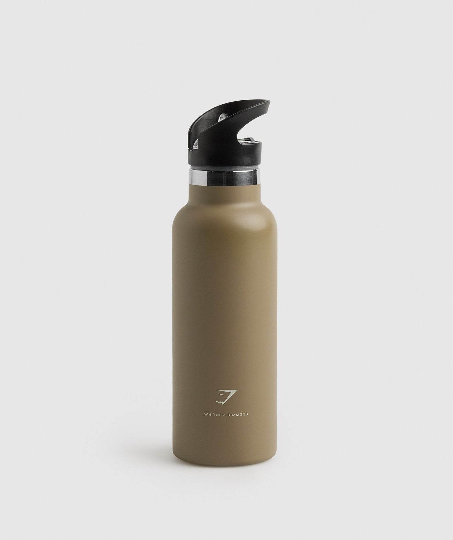 Gymshark Whitney Flip Straw Water Bottle - Cement Brown