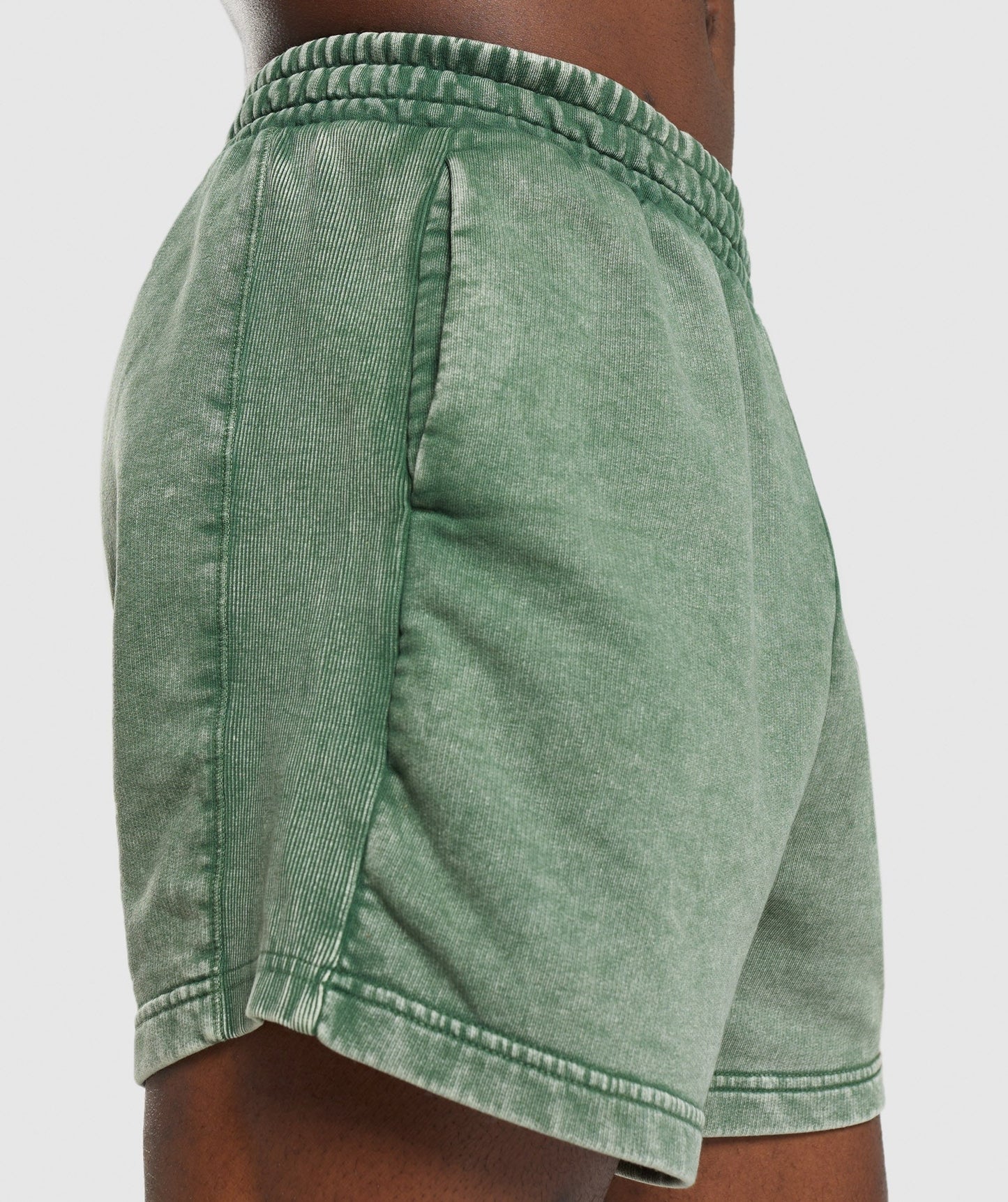 Gymshark Power Washed 5" Shorts - Iguana Green