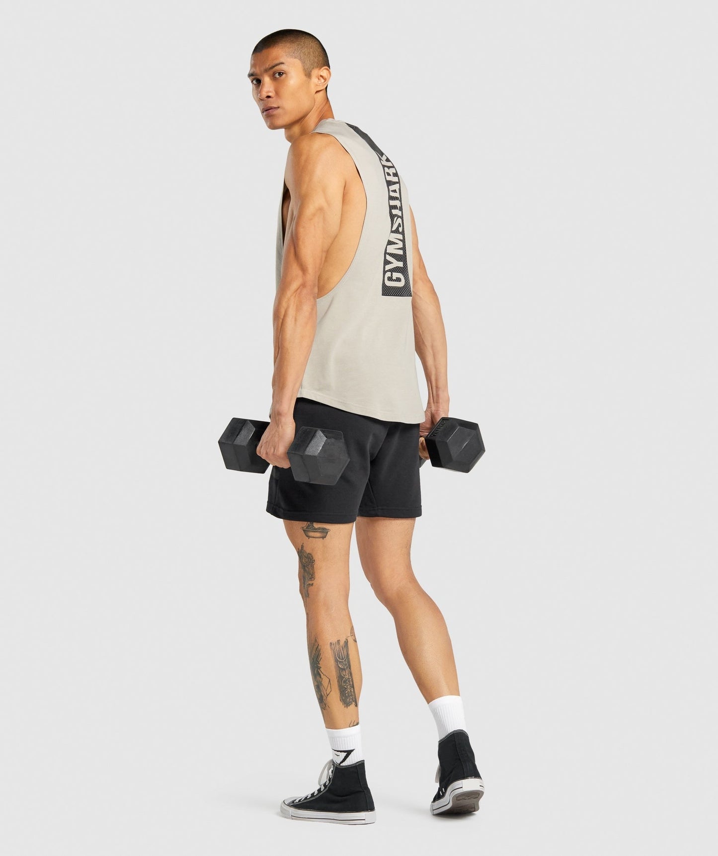 Gymshark Bold Drop Arm Tank - Grey