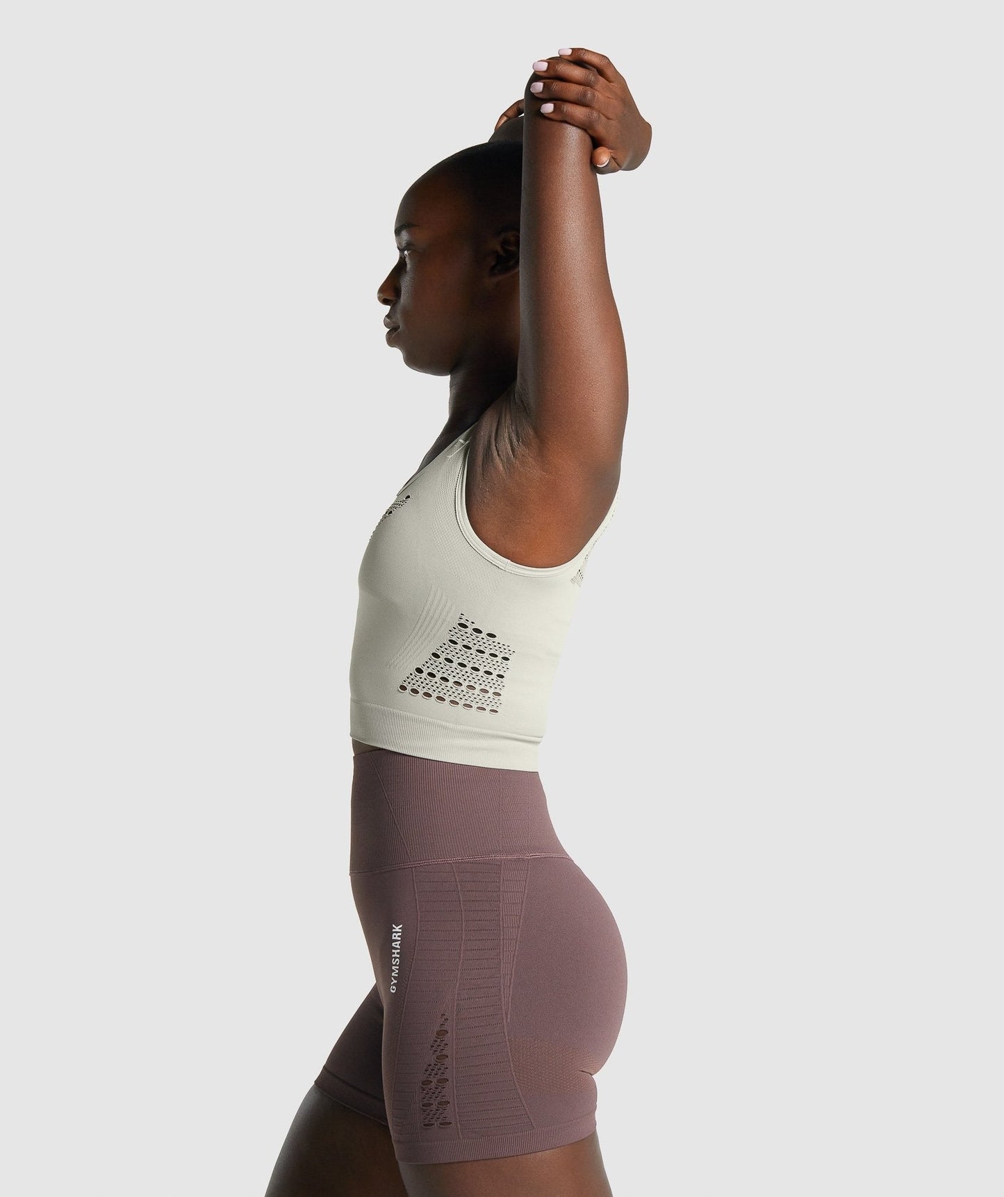 Gymshark Energy Seamless Crop Top - Light Grey