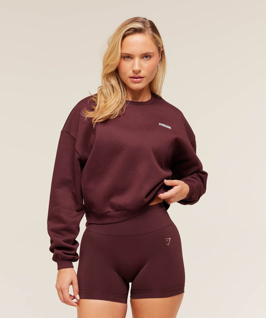 Gymshark Cosy Luxe Sweatshirt - Rich Maroon