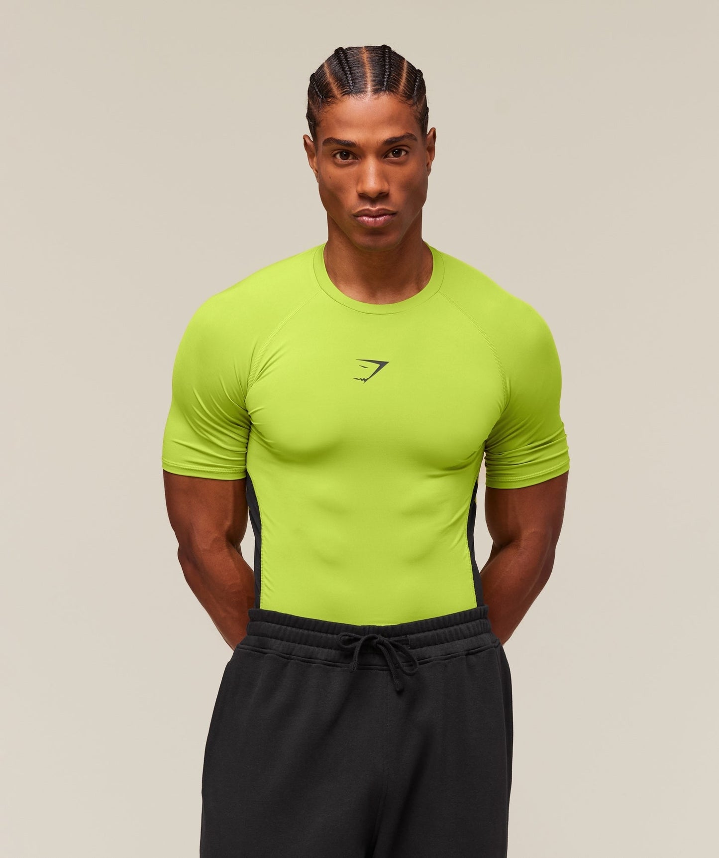 Gymshark Element Baselayer T-Shirt - Zest Green/Black