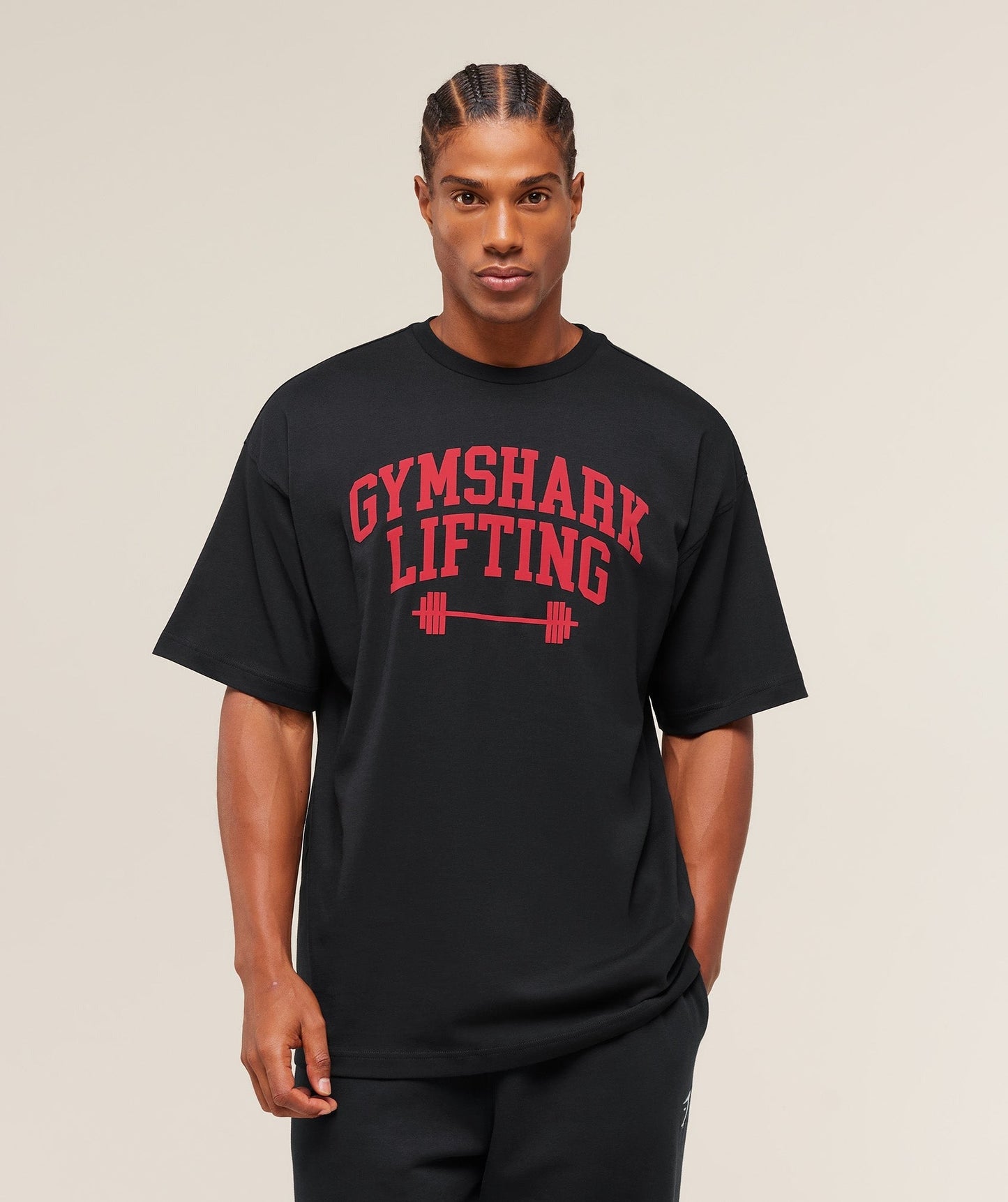 Gymshark Lifting Barbell T-Shirt - Black