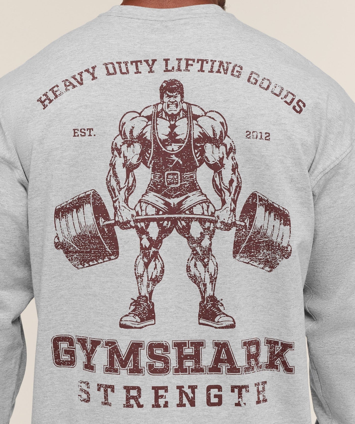 Gymshark Strength Long Sleeve T-Shirt - Light Grey Core Marl