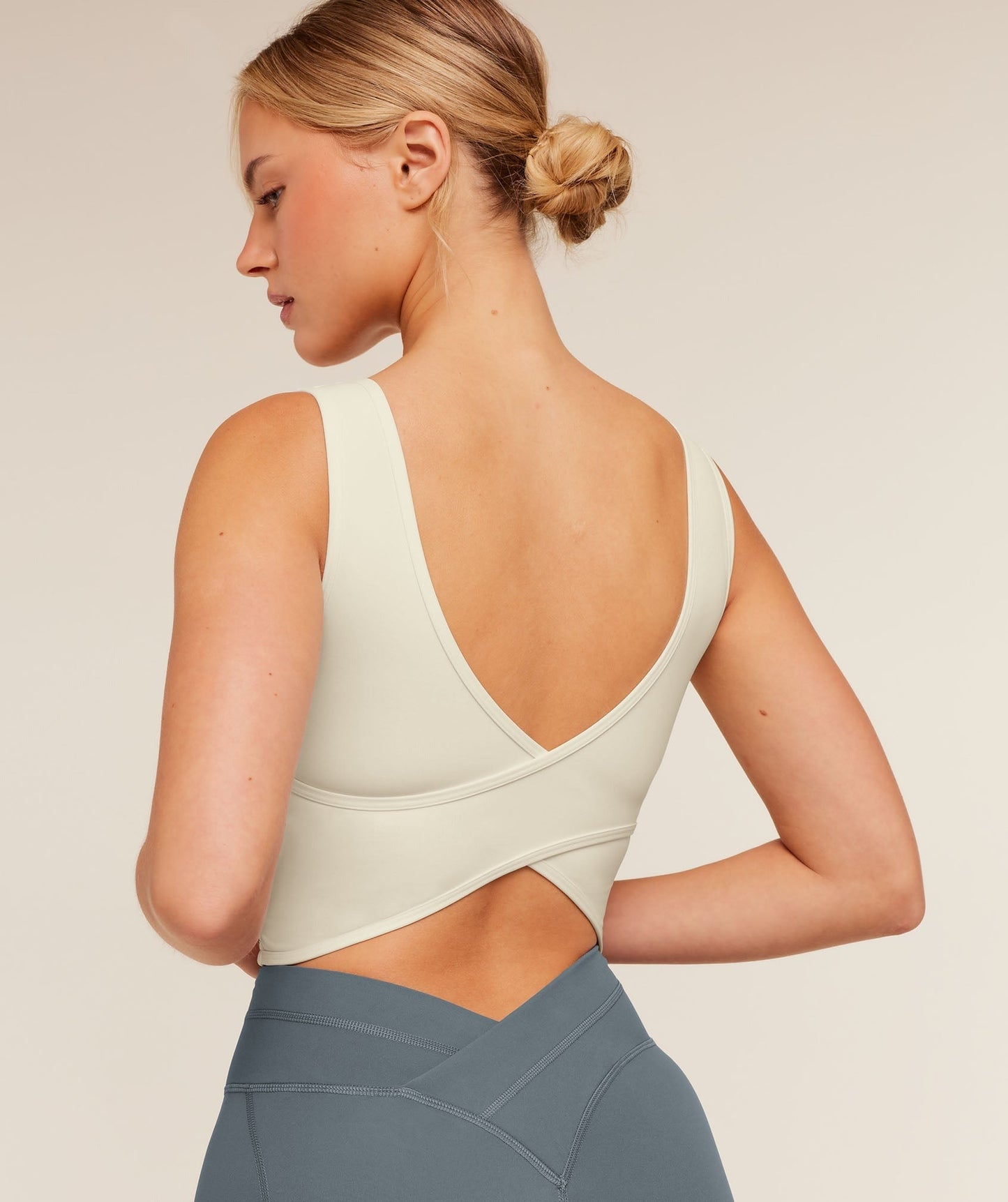 Gymshark Crossover Back Tank - Soft White