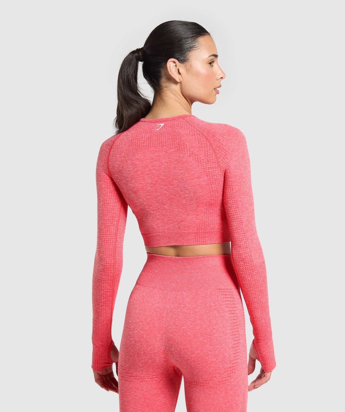 Gymshark Vital Crop Top - Coral Red/Marl