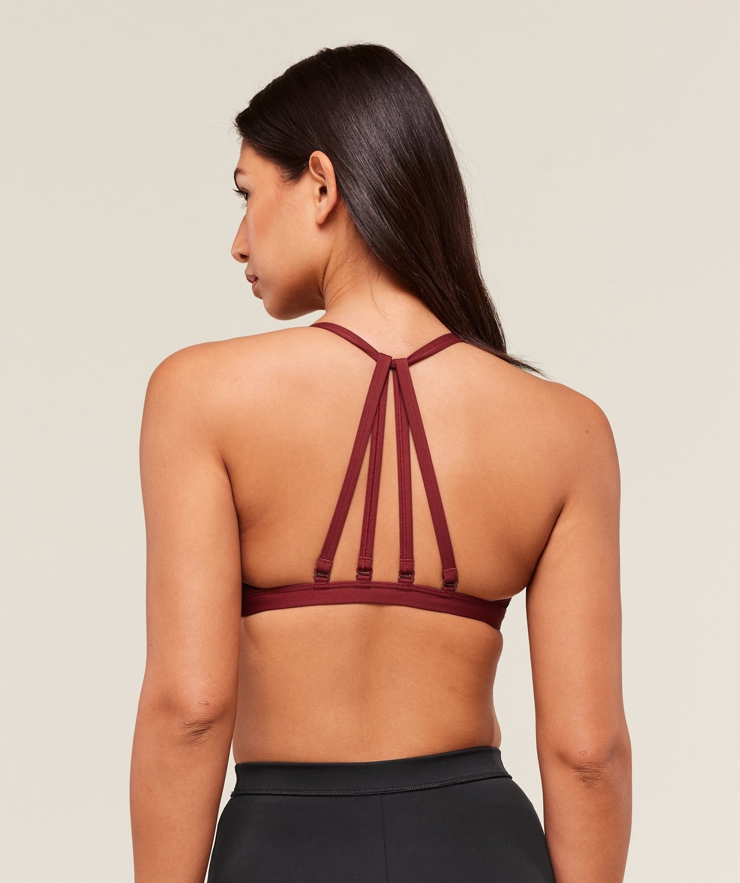 Gymshark Minimal Sports Bra - Black/Sets Red