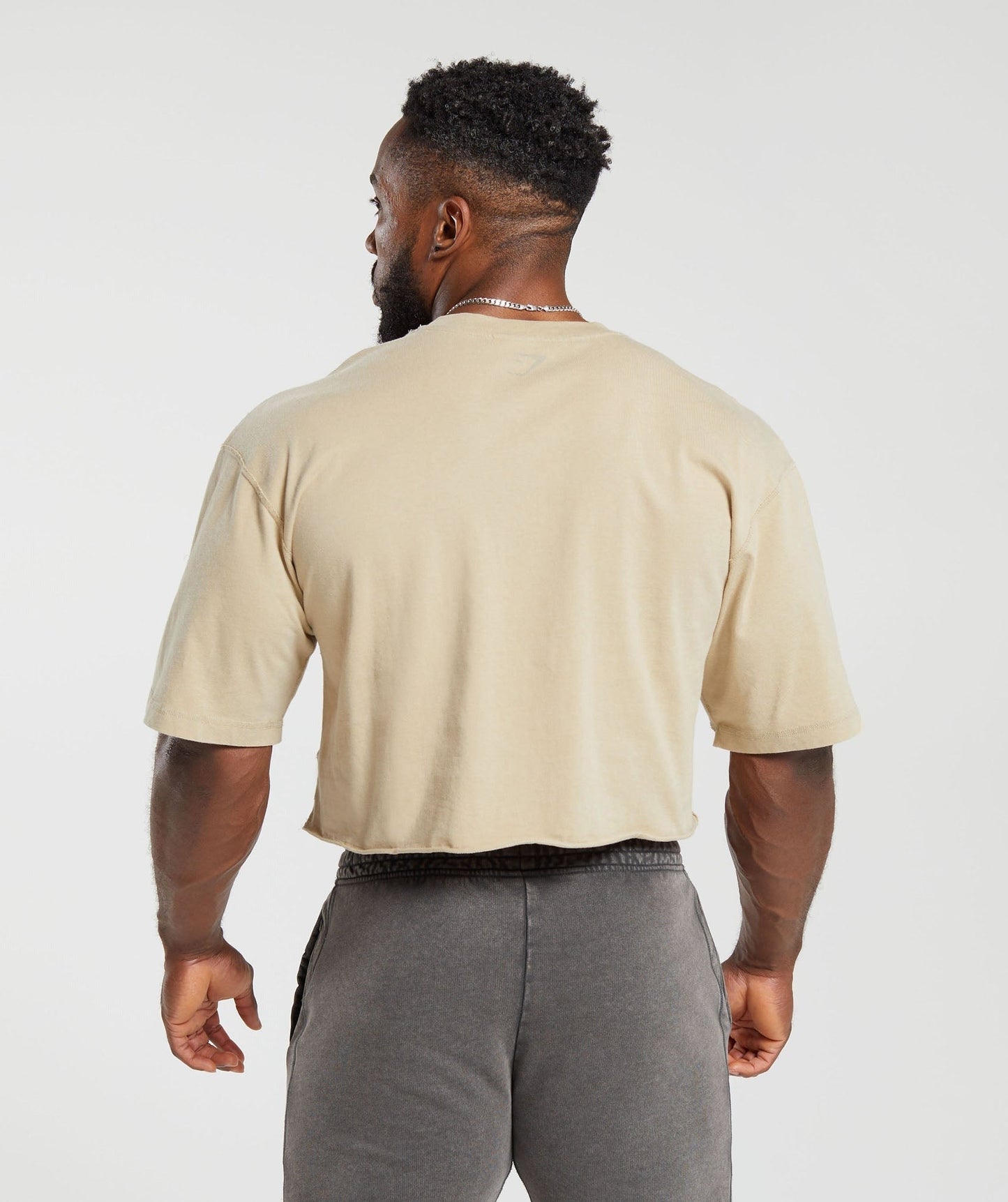 Gymshark Heritage Washed Crop T-Shirt - Desert Beige