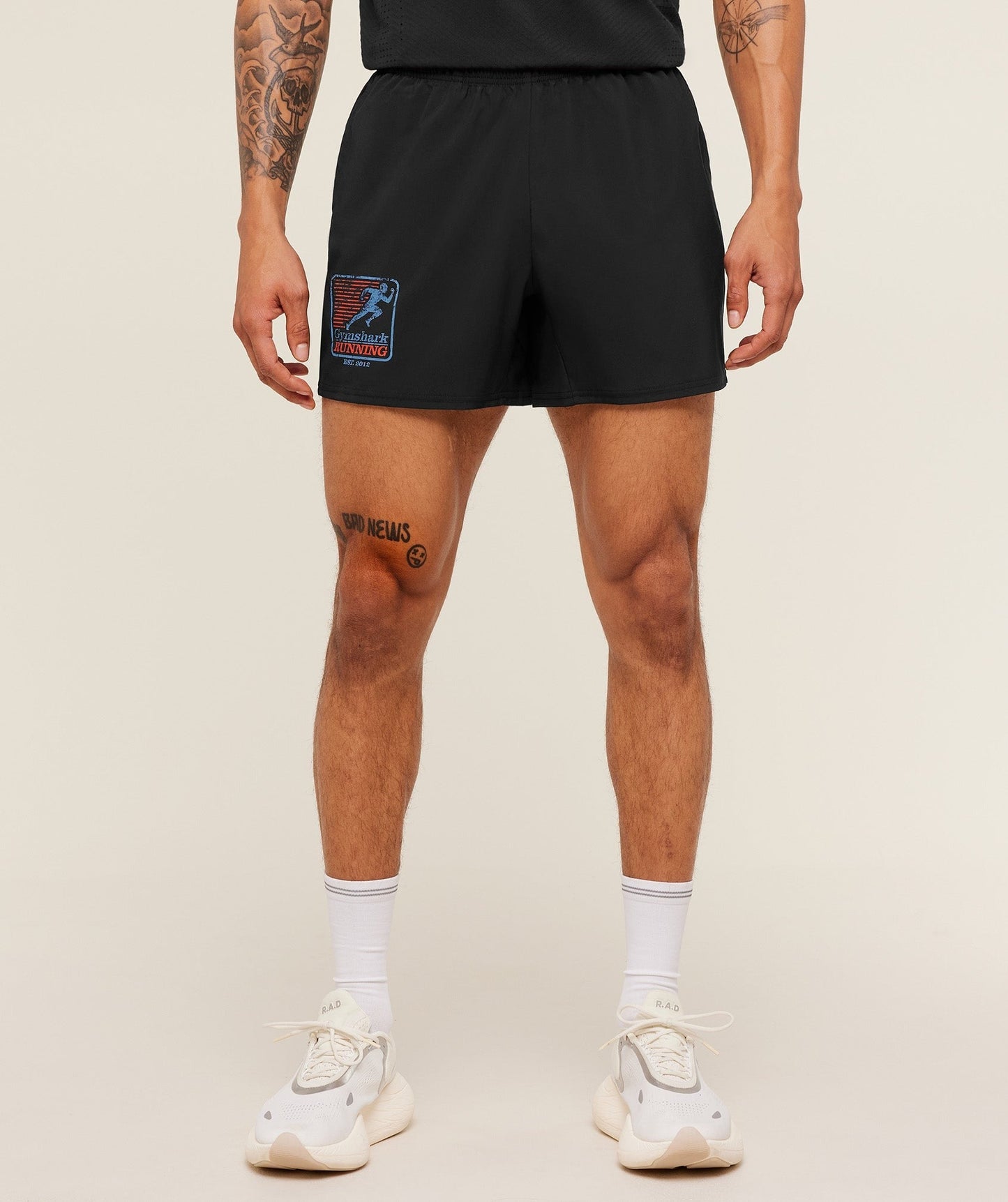 Gymshark Run Club Graphic Shorts - GS Black