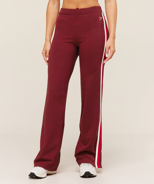 Gymshark Piping Wide Leg Pants - Sets Red/Carmine Red/Soft White