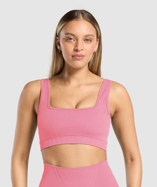 Gymshark Corset Seamless Sports Bra - Sunset Pink