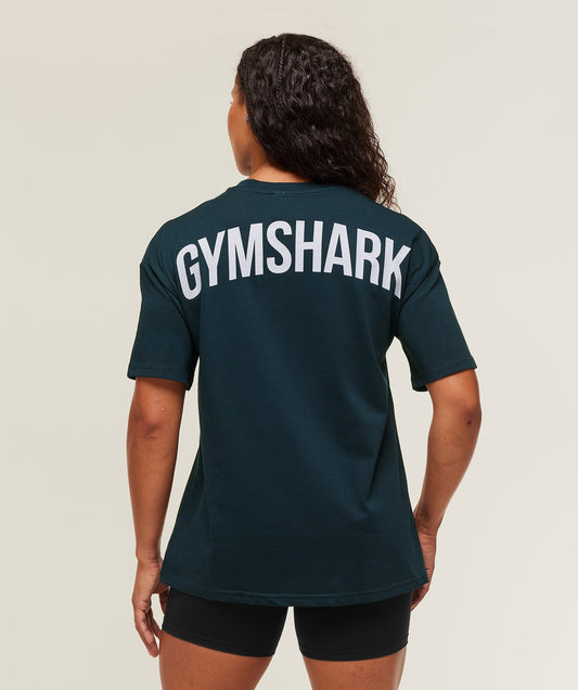 Gymshark GS Power Oversized T-Shirt - Deep Petrol Blue/Smoke Blue