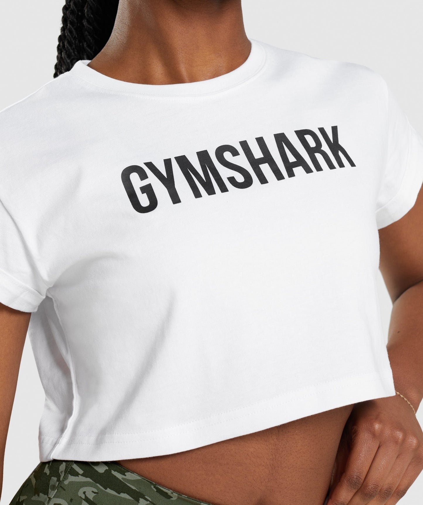 Gymshark Apollo Crop Top - White