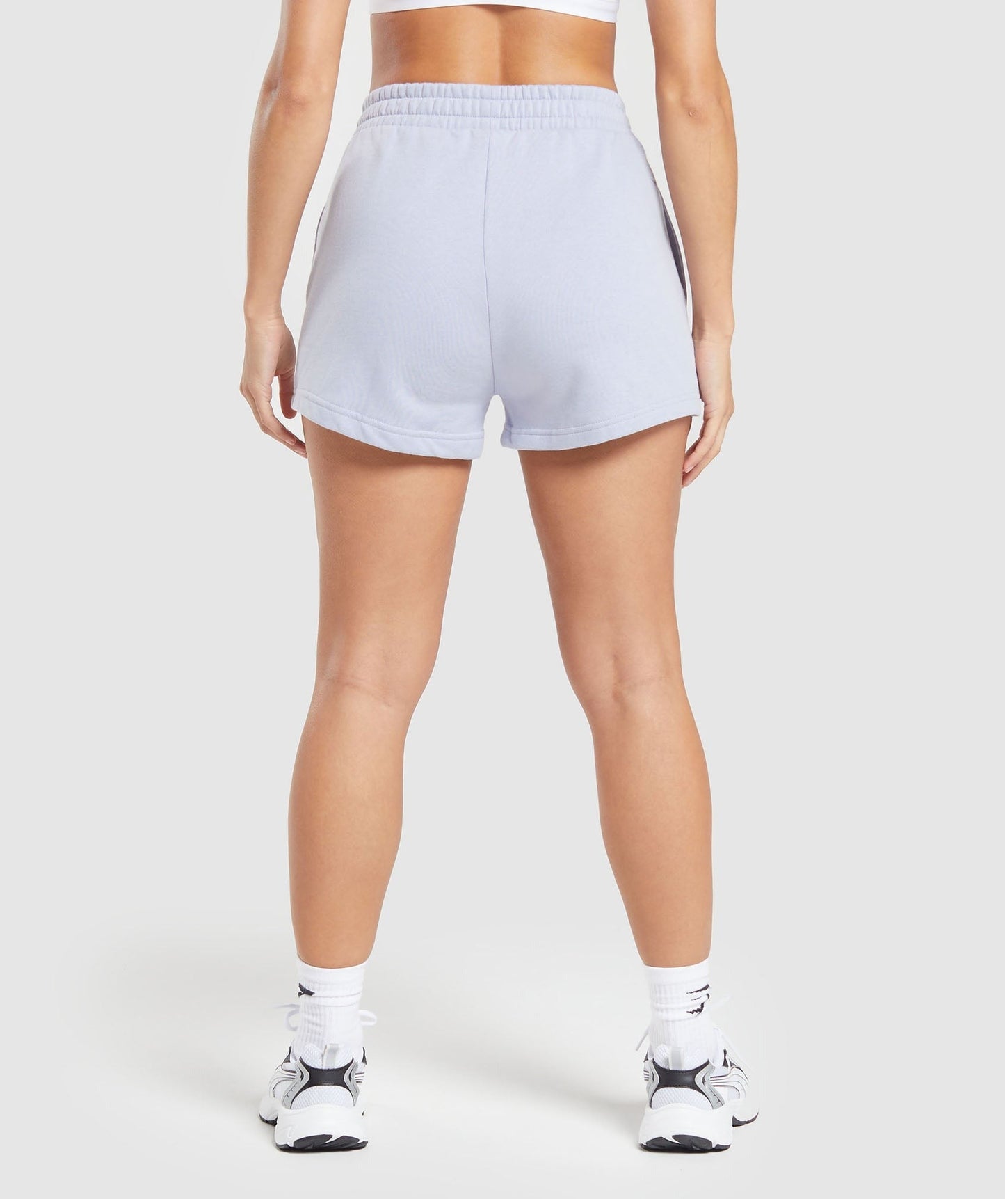 Gymshark Love Hearts Sweat Shorts - Silver Lilac