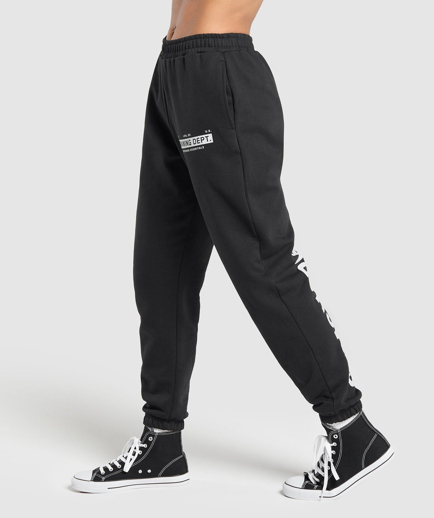 Gymshark Training Department Graphic Oversized Joggers - Black