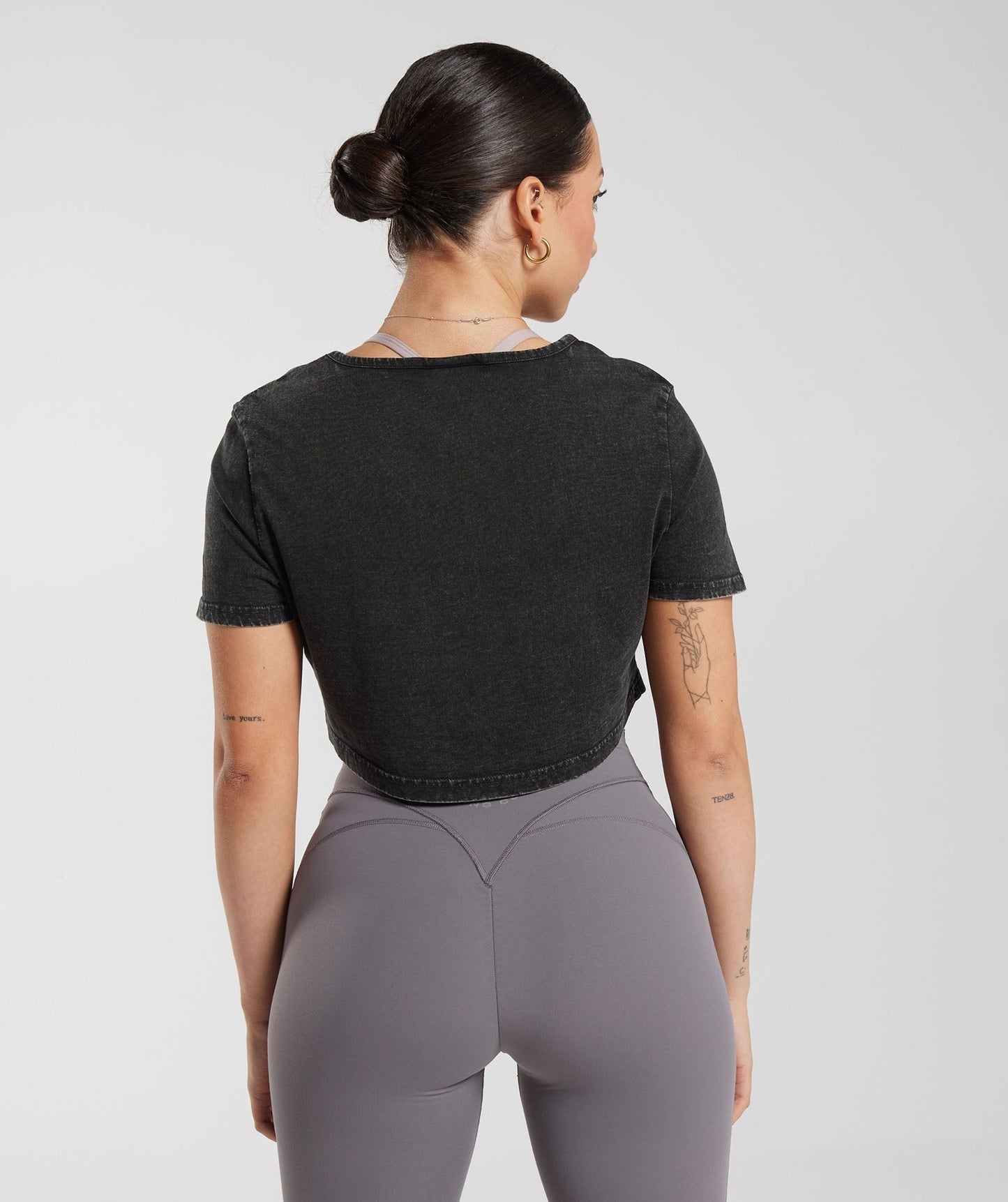 Gymshark Legacy Washed Crop Top - Black