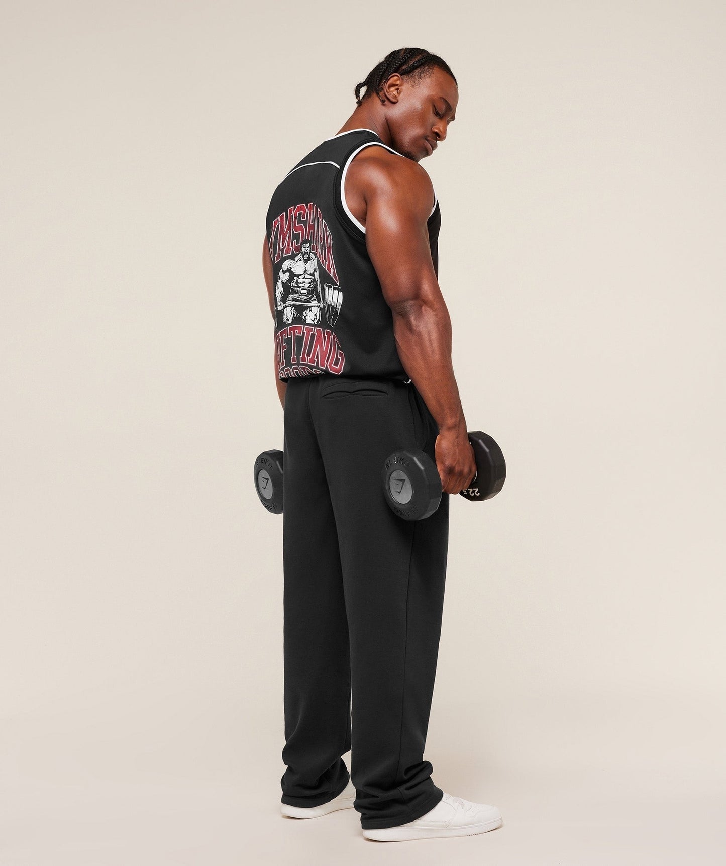 Gymshark Graphic Basketball Mesh Tank - Black